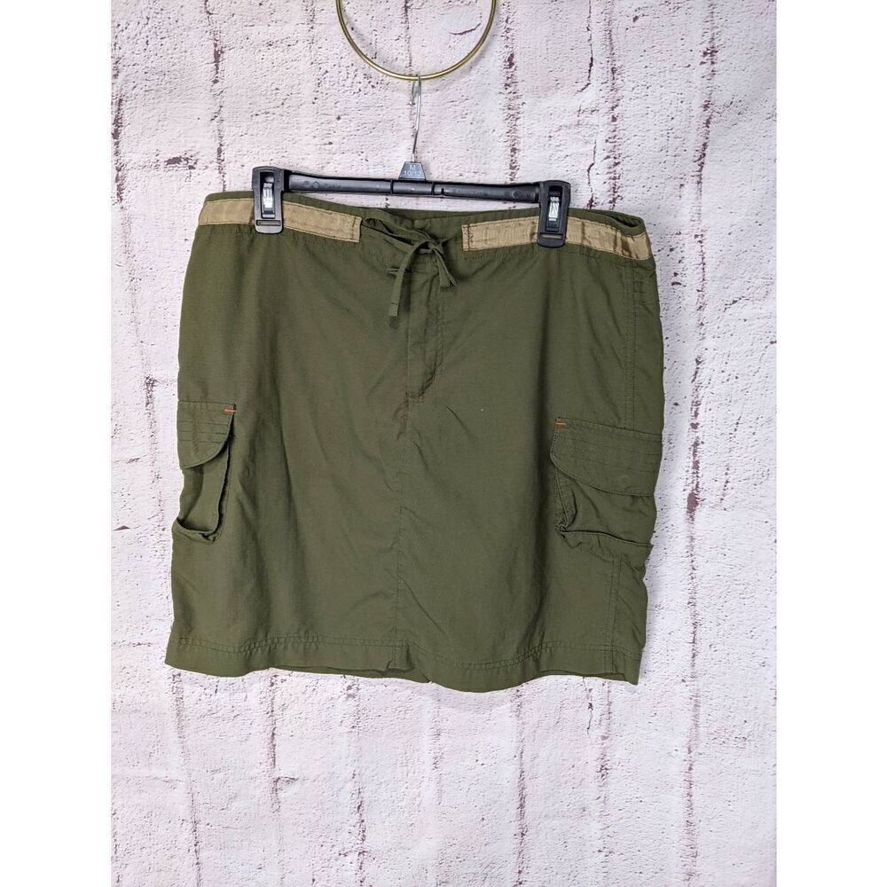 Columbia Nylon Polyester Military Green Cargo Skirt Sz medium